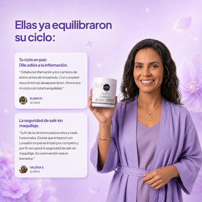 Volvé a sentirte vos: ciclos más regulares, menos hinchazón, menos antojos y más calma durante el mes.