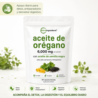Aceite de oregano® — Acompañá el detox, la digestión y tus defensas desde adentro.